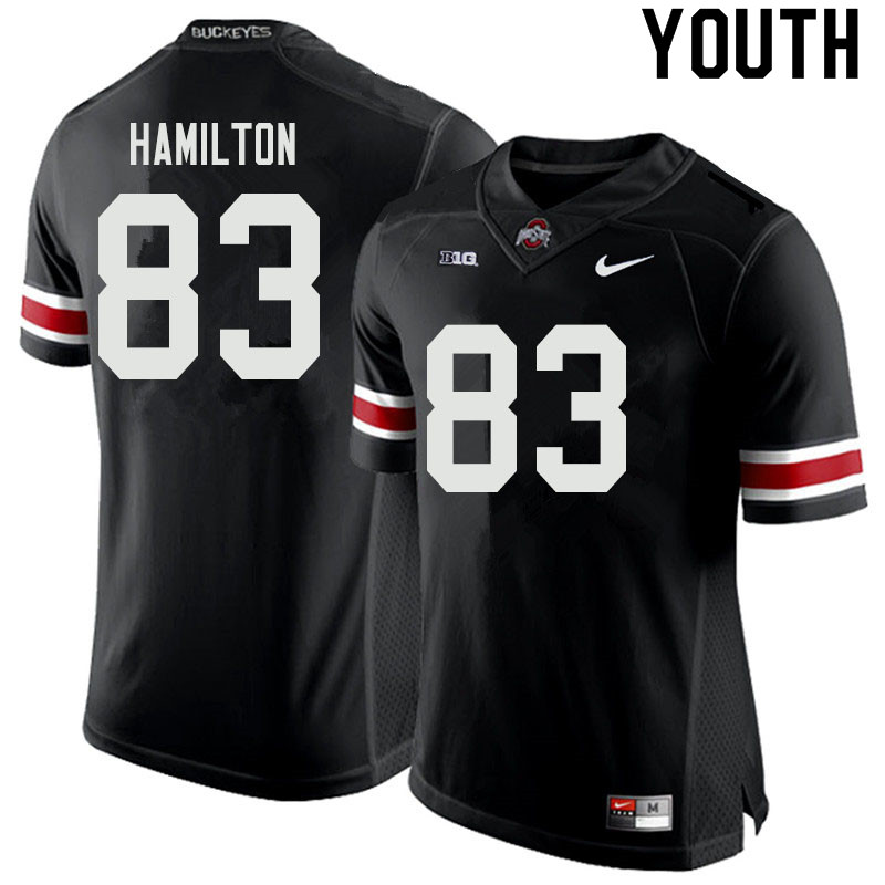 Ohio State Buckeyes Cormontae Hamilton Youth #83 Black Authentic Stitched College Football Jersey